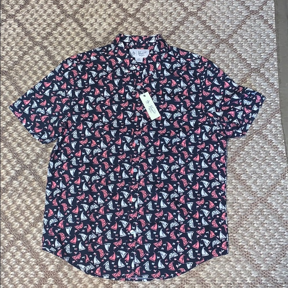 Penguin Short Sleeve Button Up - image 1